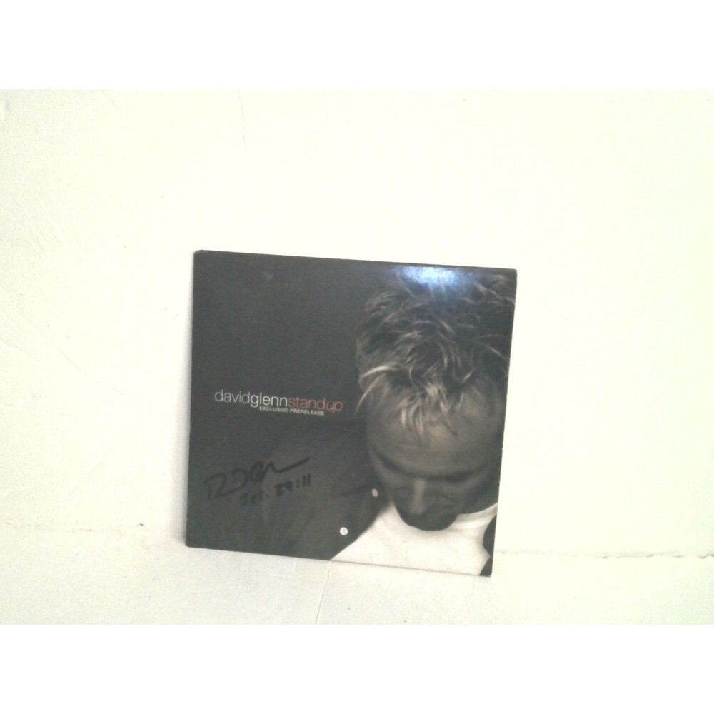 David Glenn Stand Up CD Exclusive Prelease CD Autographed 2001 Digipak HTF